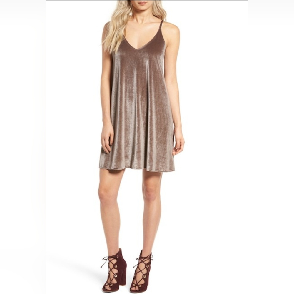 Ten Sixty Sherman Velvet Mauve Dress - Size XS